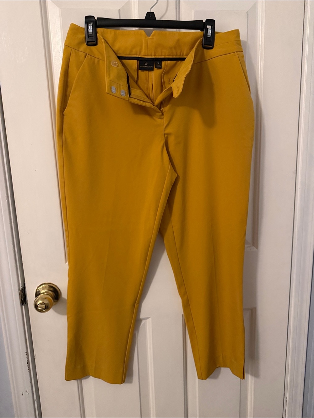 Women’s Worthington Mustard Yellow Stretch Dress Pants